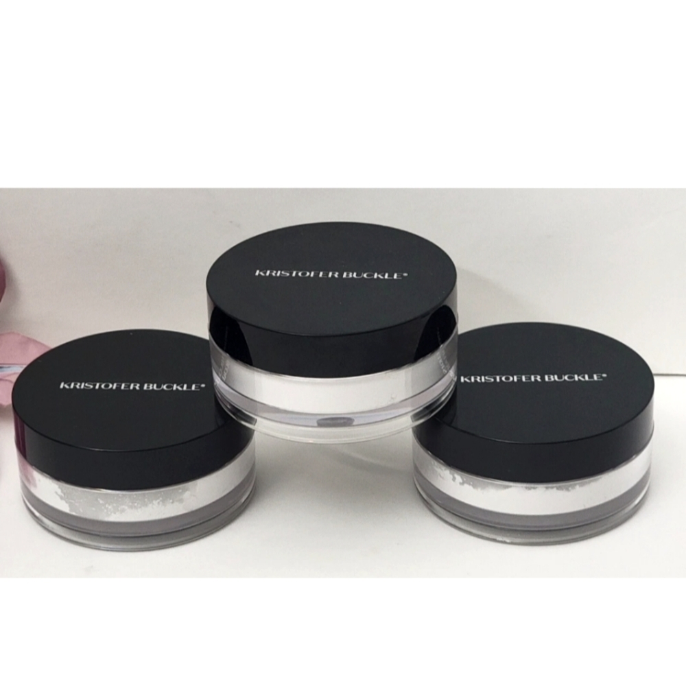 3 - KRISTOFER BUCKLE TRANSLUCENT LOOSE SETTING POWDER 0.37 oz with Puff SEALED